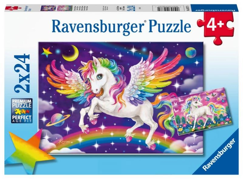 E-shop Ravensburger 056774 Jednorožec a Pegas 2 X 24 dielov