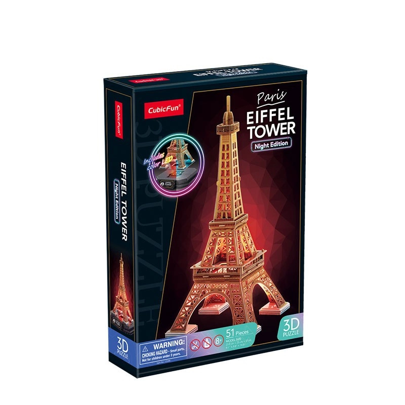 E-shop CUBICFUN 3D puzzle svítící Eiffelova věž 51 ks