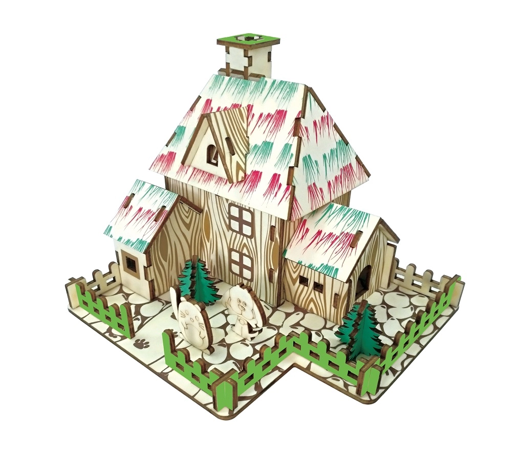 E-shop Drevené 3D puzzle čarodejnícka chyža WOODCRAFT