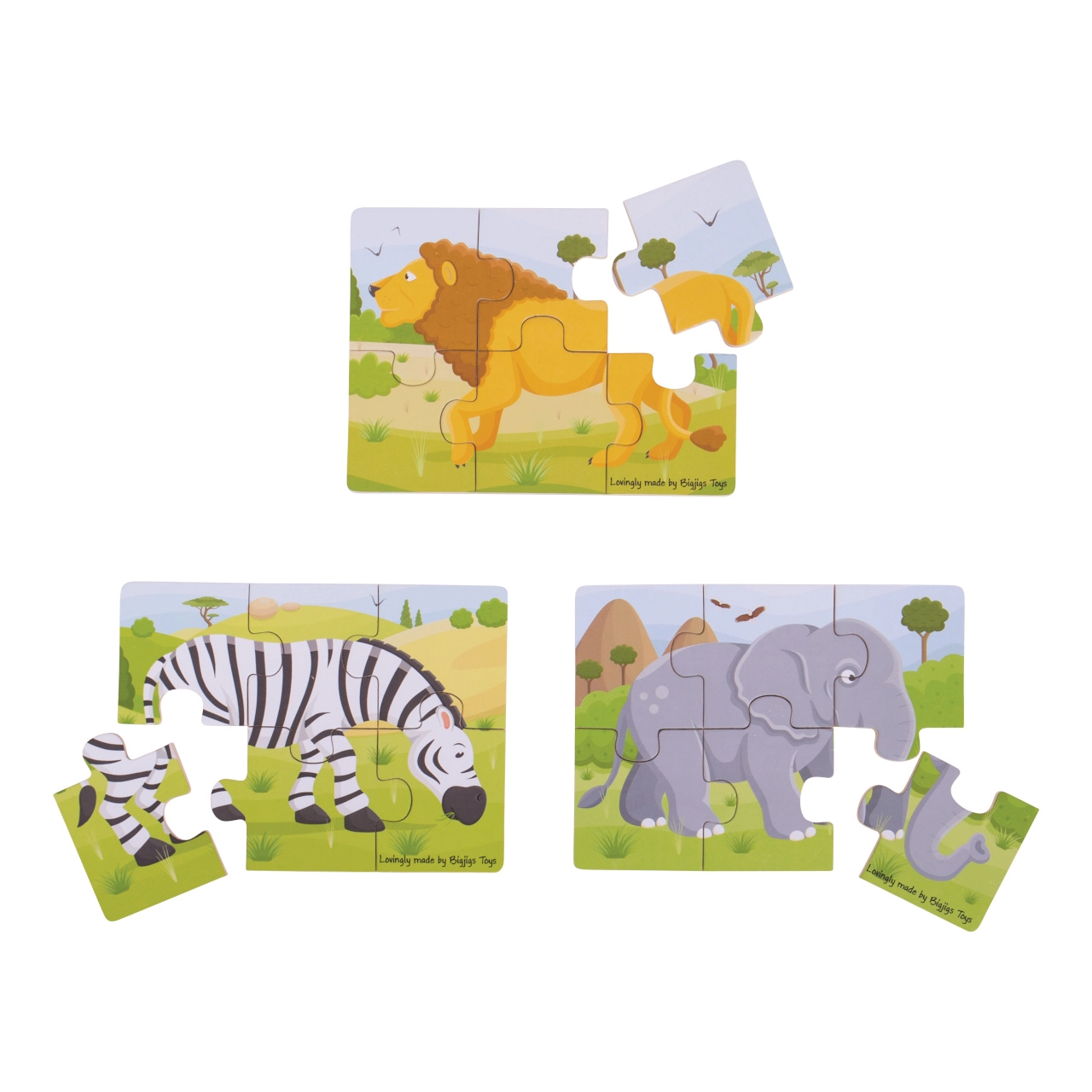E-shop Bigjigs Toys 3v1 safari zvieratka