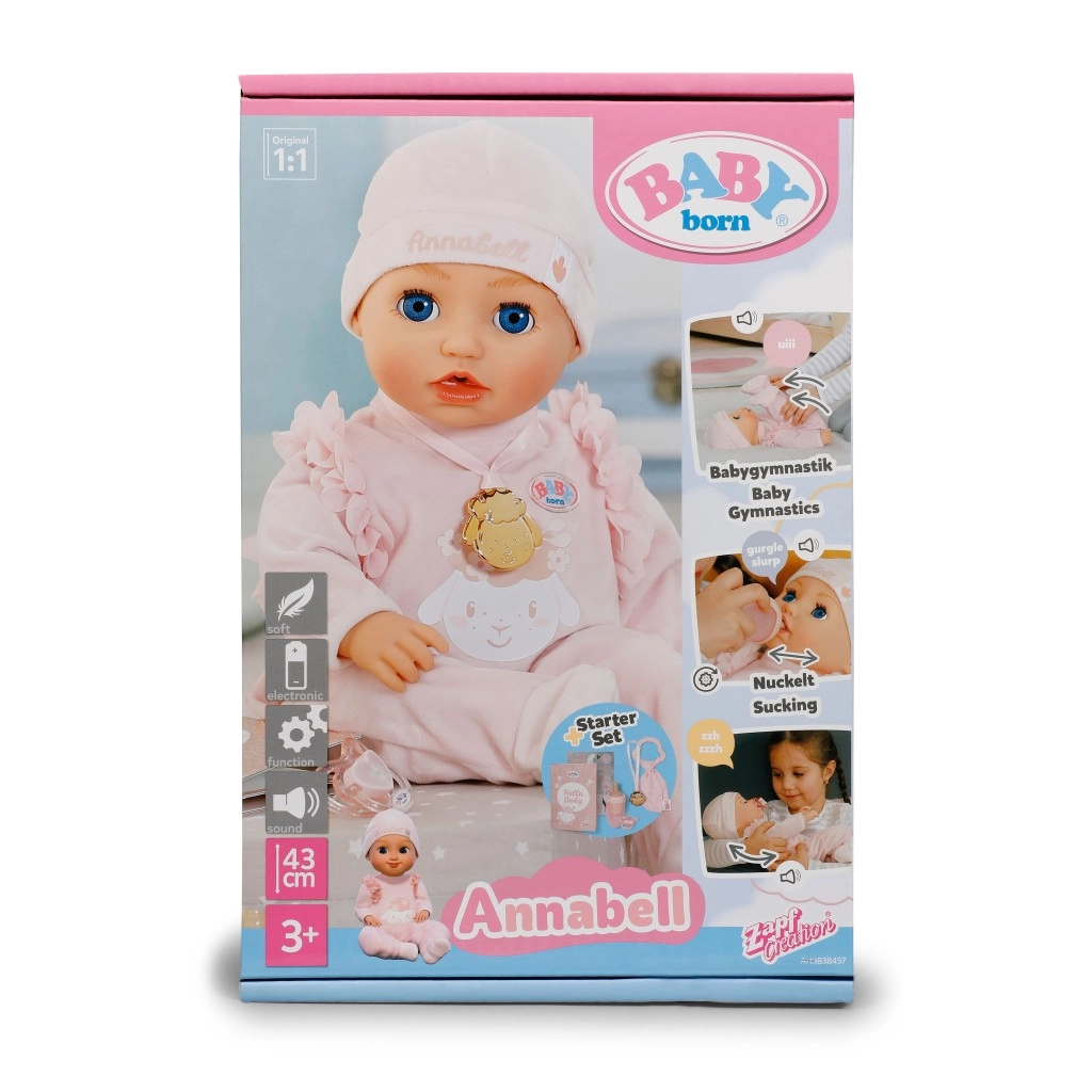 Bábika Baby born Annabell 43 cm s elektronickými funkciami