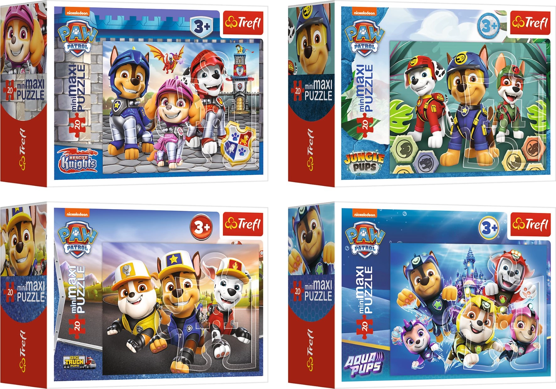 Puzzle Labková patrola miniMAXI 20 dielikov