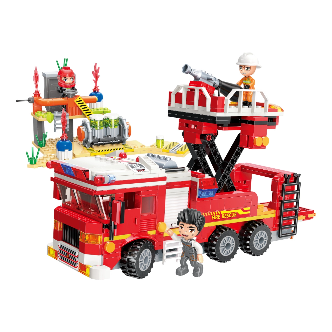 E-shop Qman Mine City Fire Line 12013 Cisternová automobilová stříkačka s plošinou
