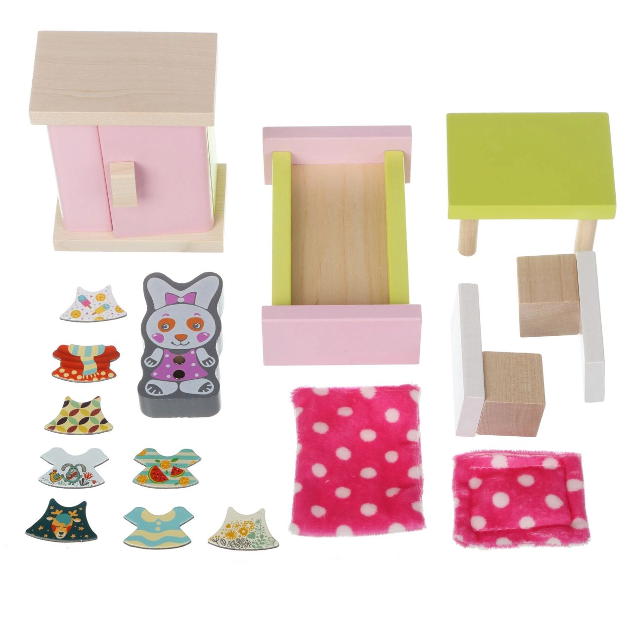 E-shop Cubika 12640 Izba drevený nábytok pre bábiky