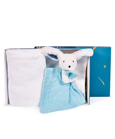 E-shop Doudou et Compagnie Paris Darčeková sada plyšák + dečka modrá