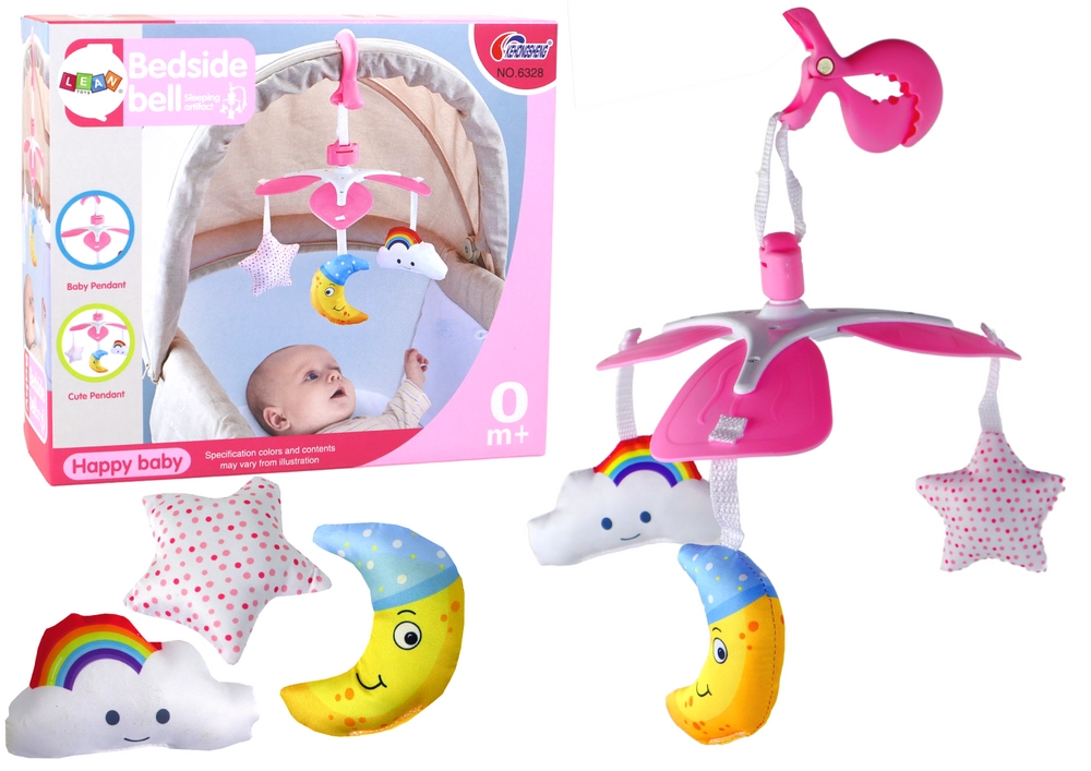 E-shop LEANToys Detský kolotoč s klipom Sky Pink