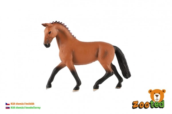 Realistický plastový model koňa hnedáka 13 cm