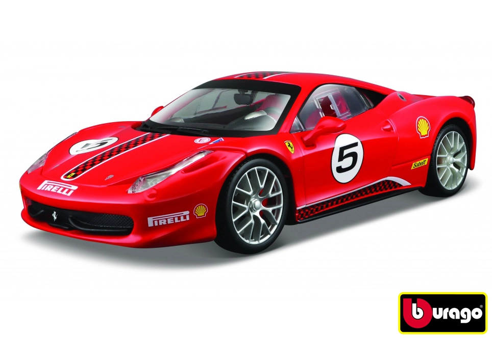 E-shop Bburago Ferrari 458 Challenge BB18 26302 červená 1:24
