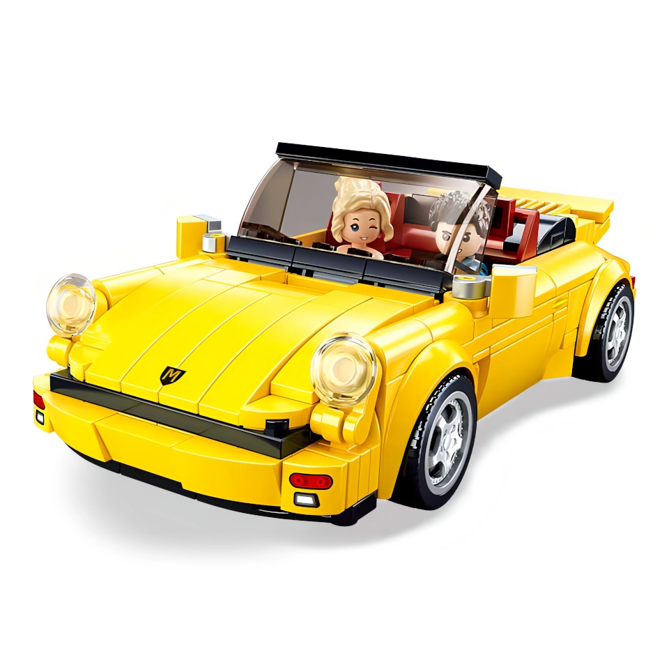 Sluban B1097 Nemecký žltý športový automobil
