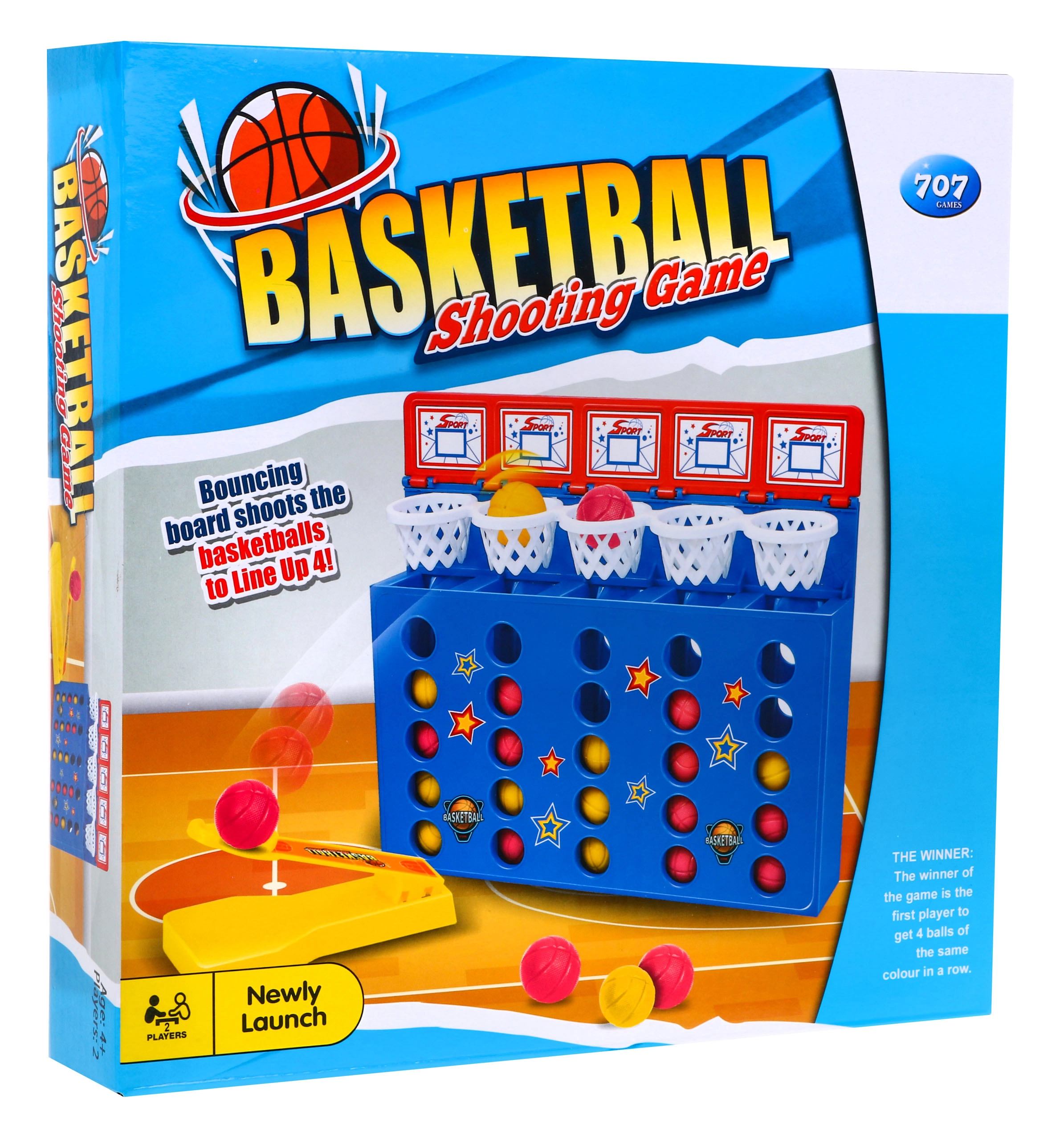 Logická arkádová hra "Basketball - 4 v rade"