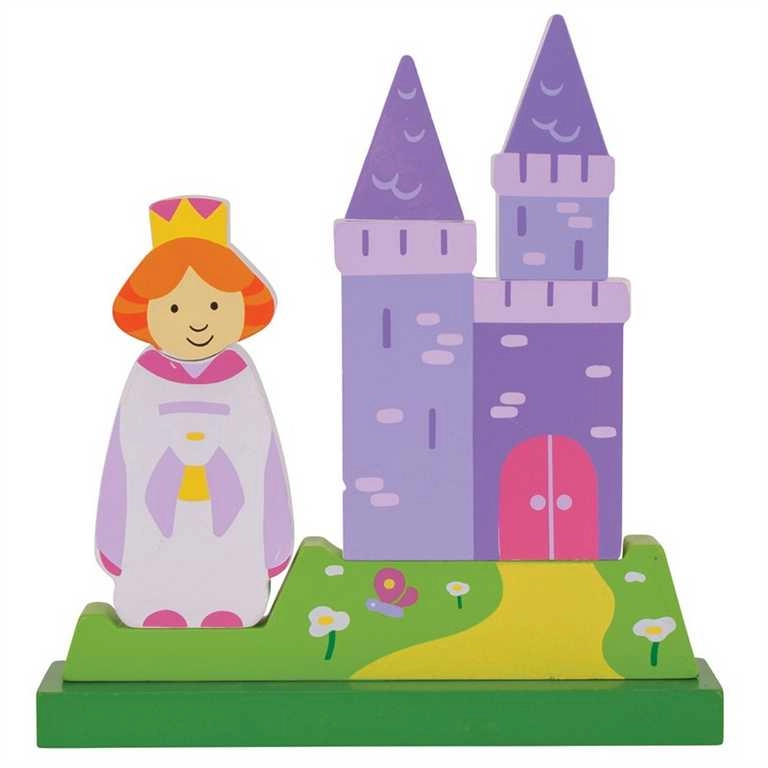 E-shop Bigjigs Toys magnetické vertikální puzzle Zámek