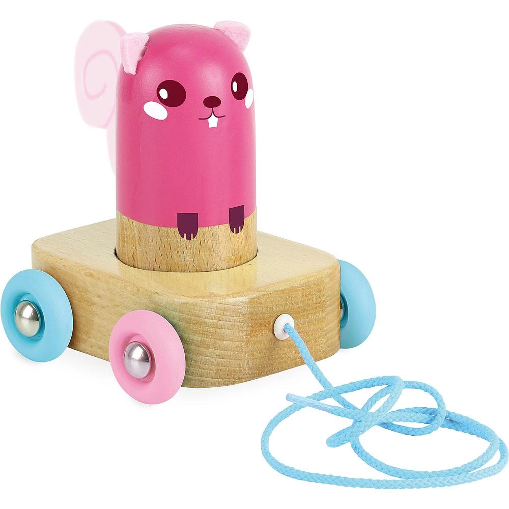 E-shop Ťahacia hračka a hrkálka veverička VILAC