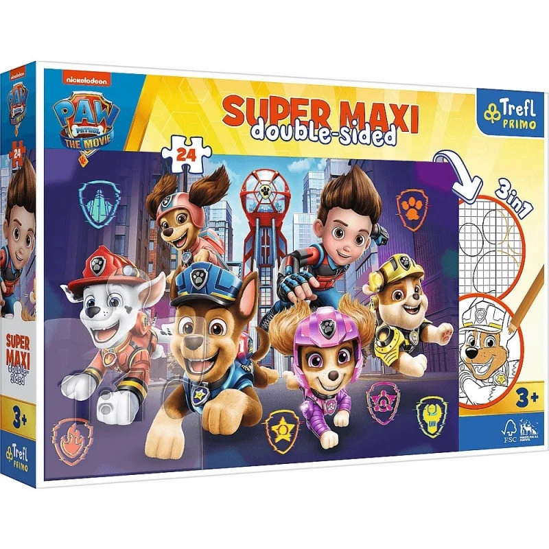 E-shop Trefl Oboustranné Tlapková patrola Nová výzva SUPER MAXI 24 dielov