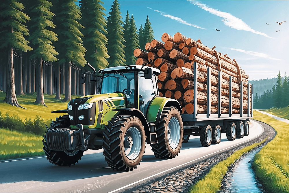 Puzzle Lesný traktor 100 dielikov