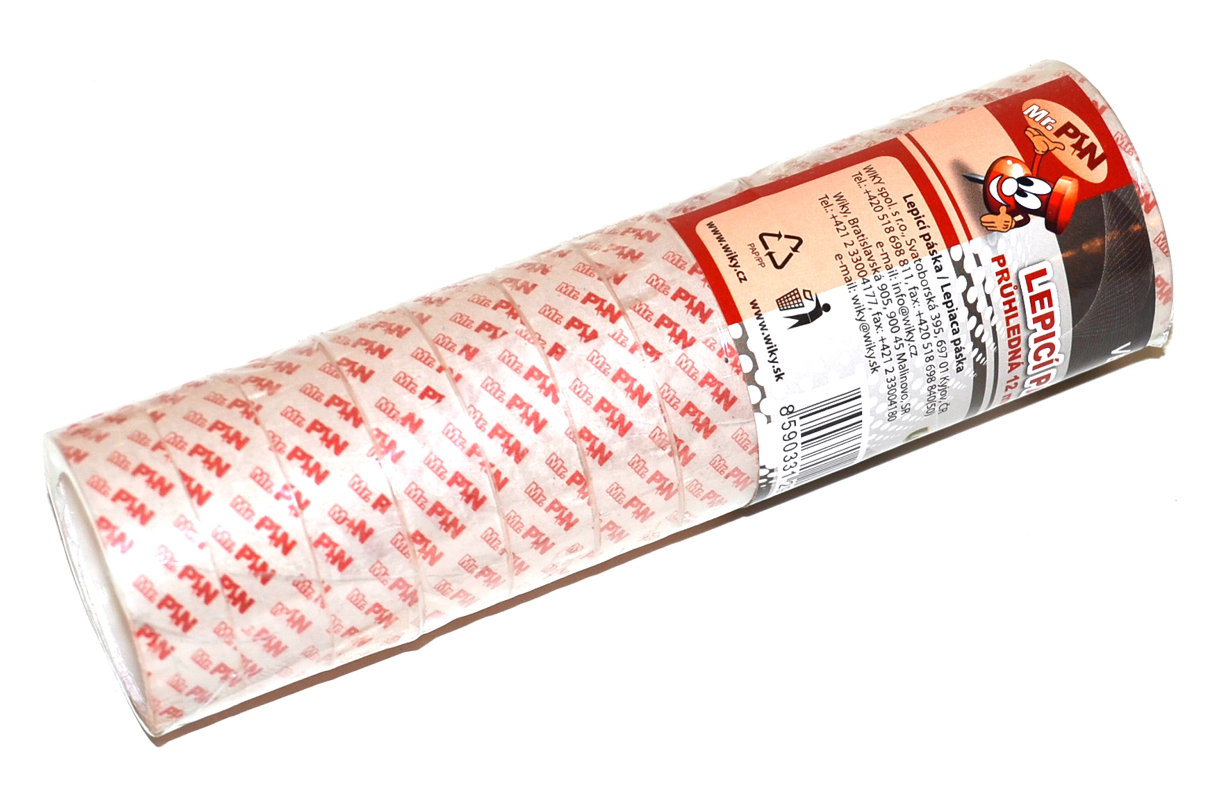 E-shop Priehľadná lepiaca páska 12 mm x 10 m