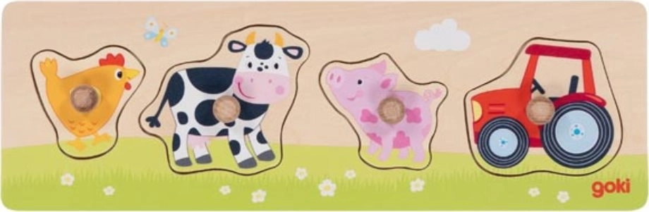 Drevená vkladačka na farme GOKI