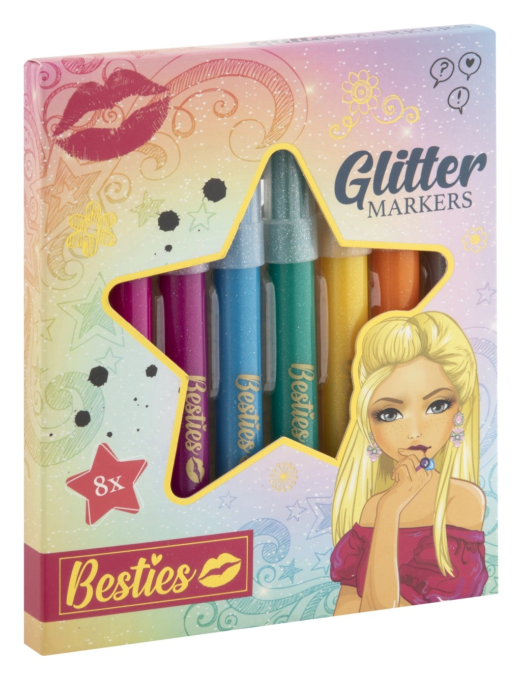 E-shop Fixy s trblietkami Besties 8 ks