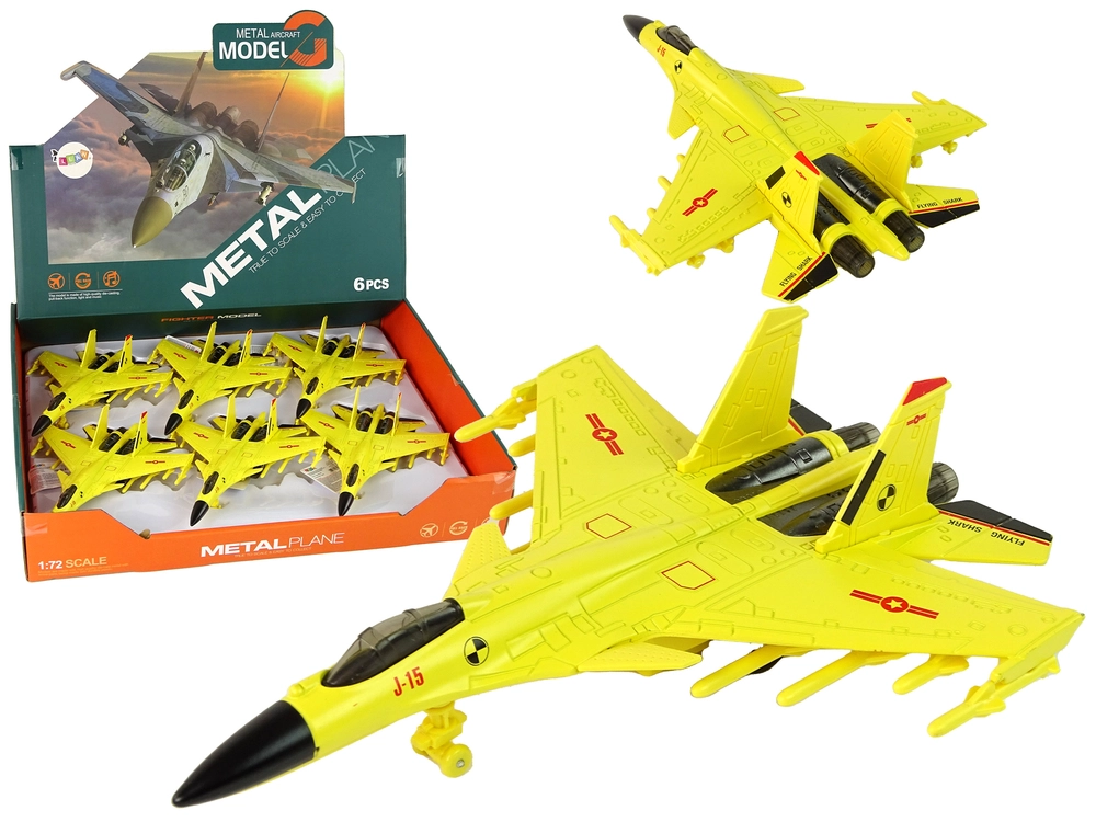 E-shop Lean Toys Stíhačka na trecí pohon žltá 1:72