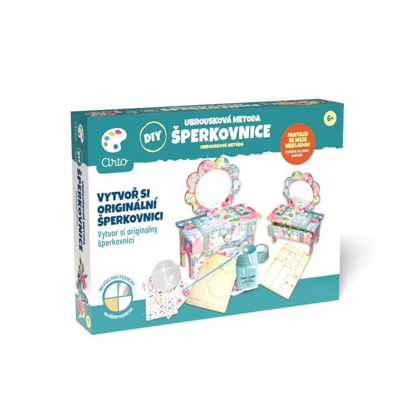 Arto diy šperkovnica z dreva – servítková technika (decoupage)