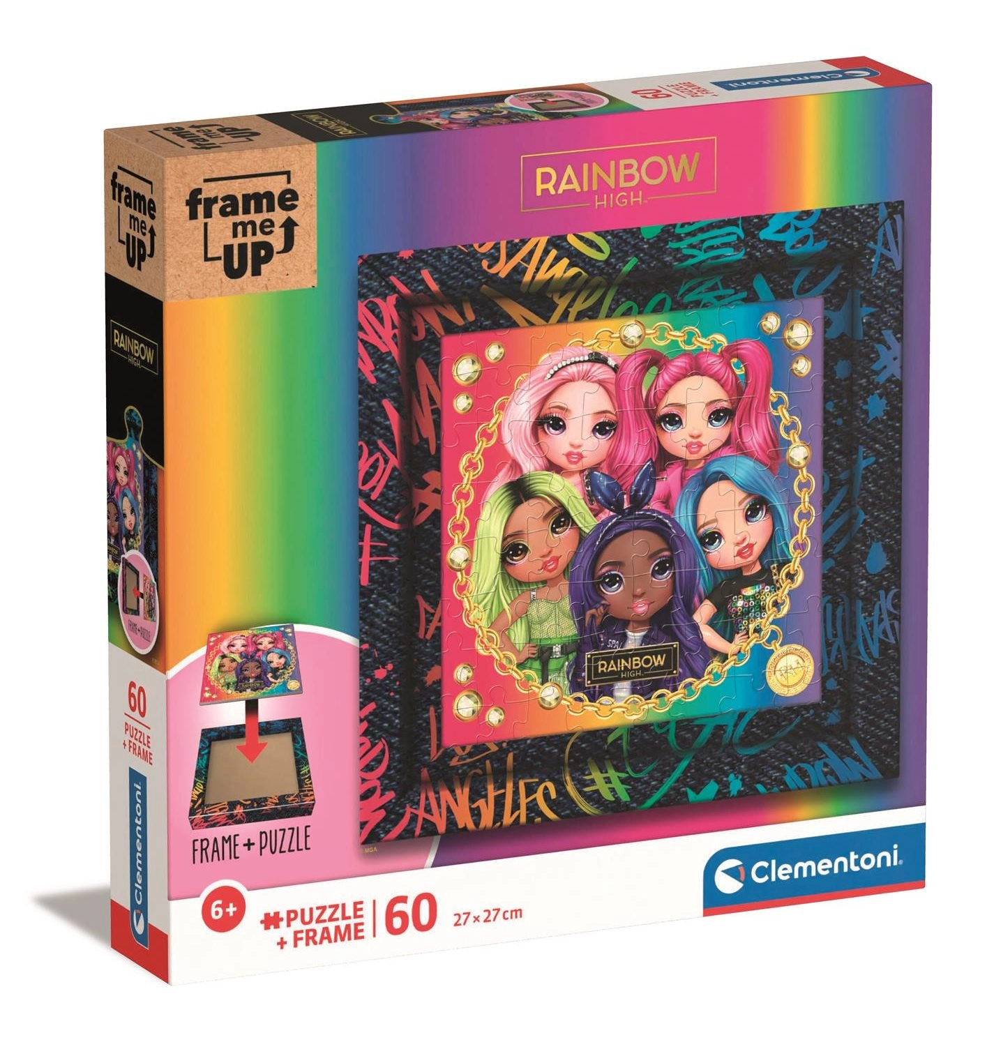 E-shop Clementoni puzzle Frame Me Up: Rainbow High 60 dielikov