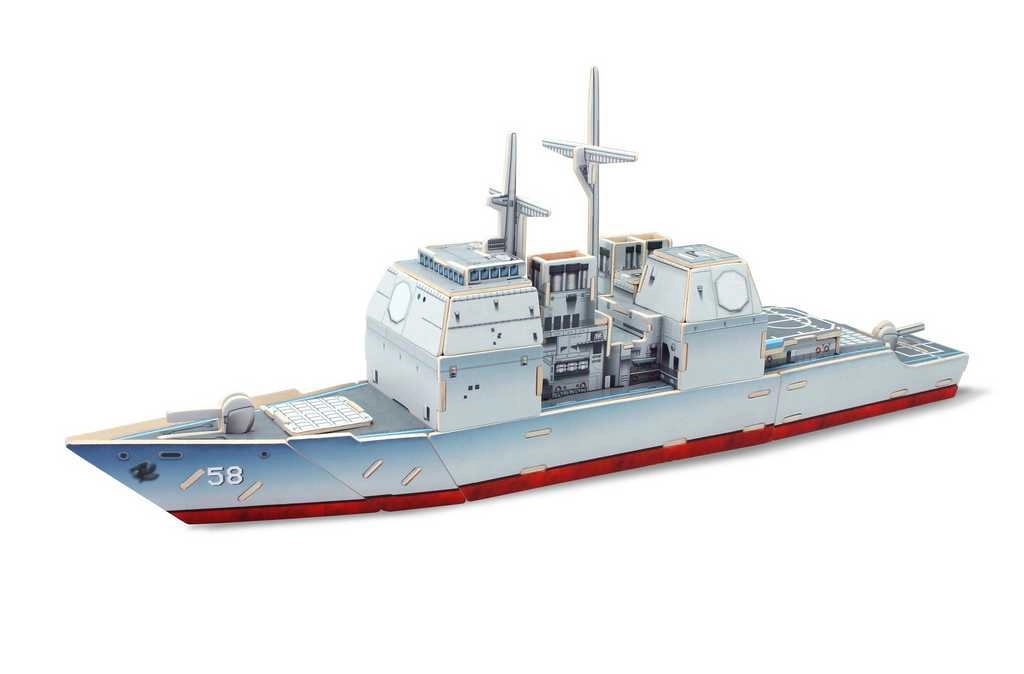E-shop Robotime 3D drevené puzzle Křižník 88 ks