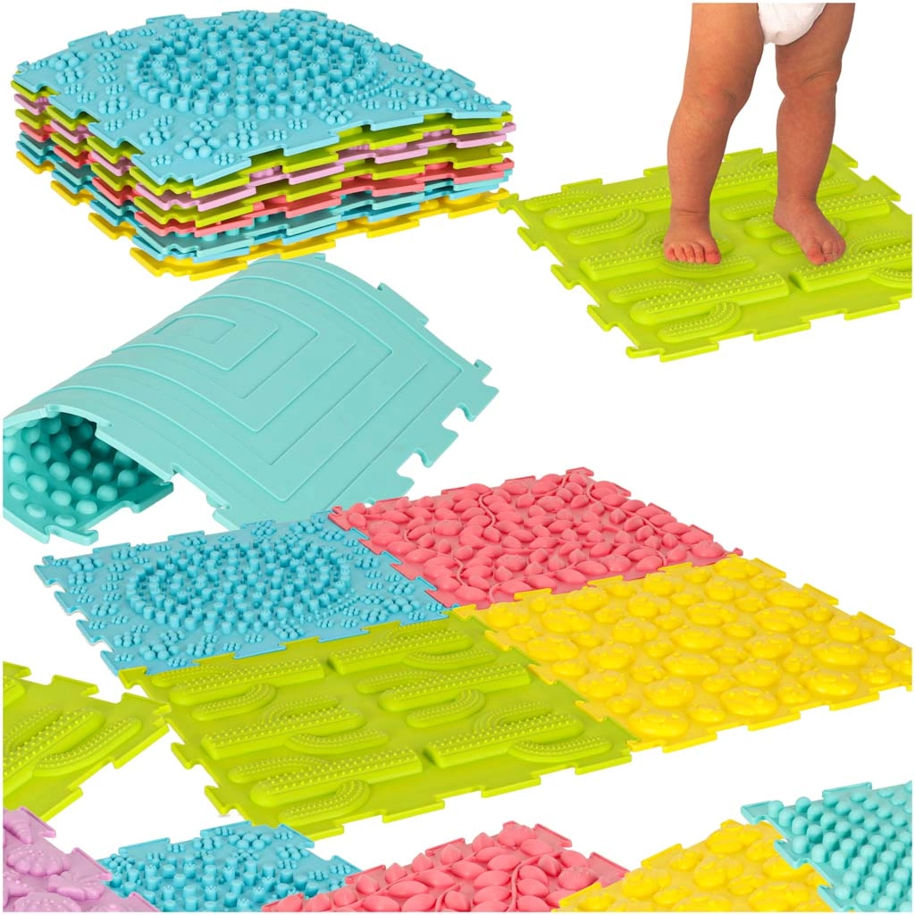 Senzorické puzzle penové podložky Montessori pre masáž nôh
