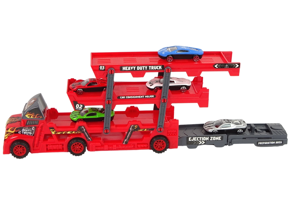 E-shop Lean Toys Veľký 3-poschodový kamión + 6 Autíčok