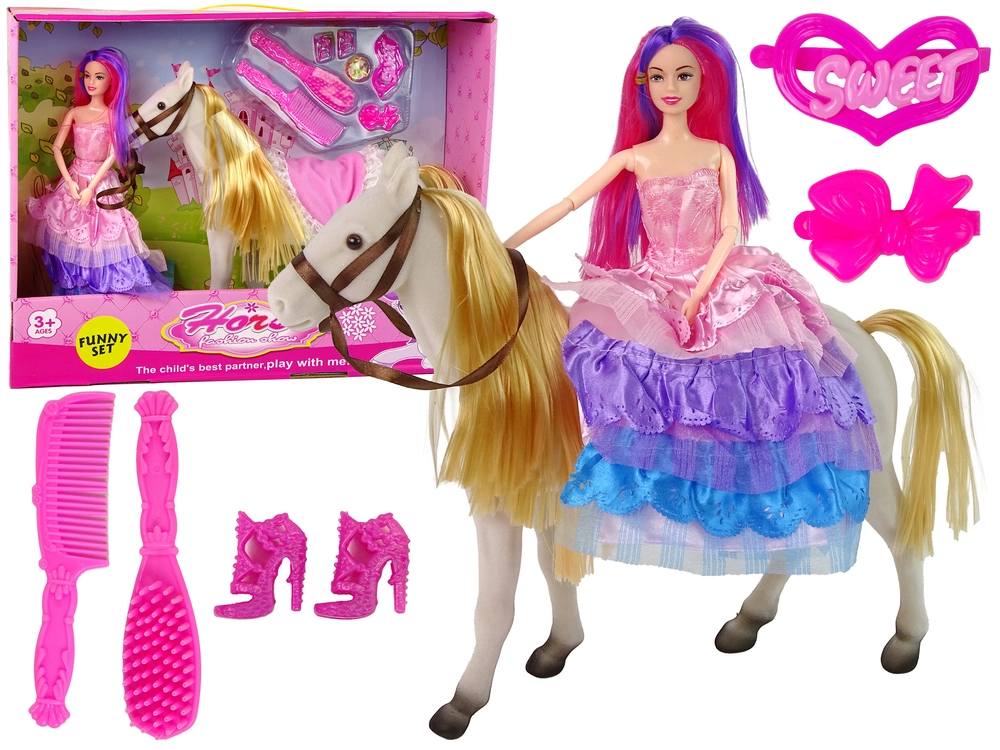 Lean Toys princezná s bielym koníkom