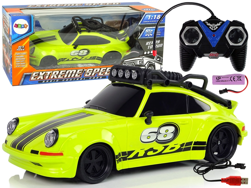 E-shop Športové auto 1:18 Zelené náhradné koleso Pilot