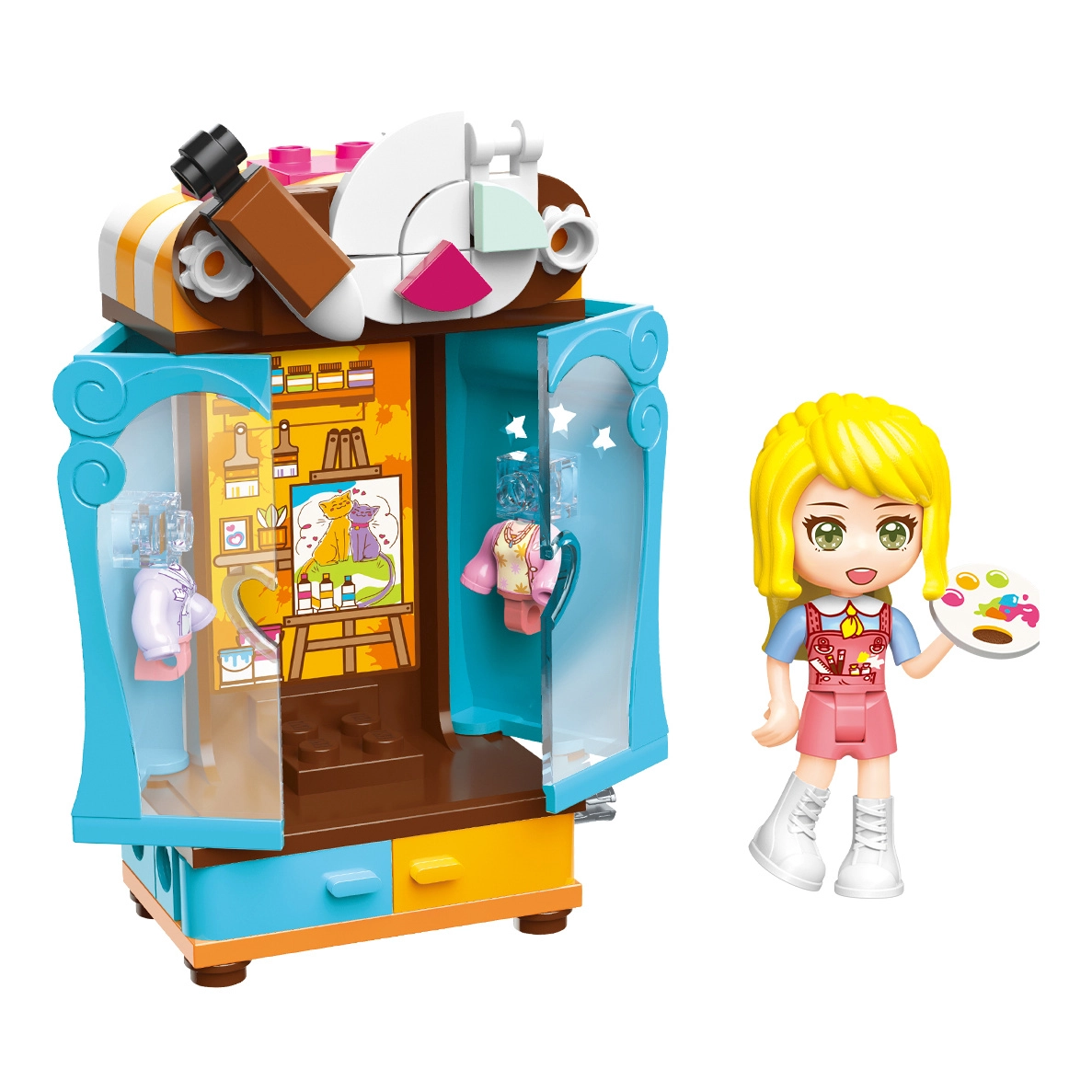 E-shop Qman UNA Series 34011-4 Šatníková skriňa maliarky