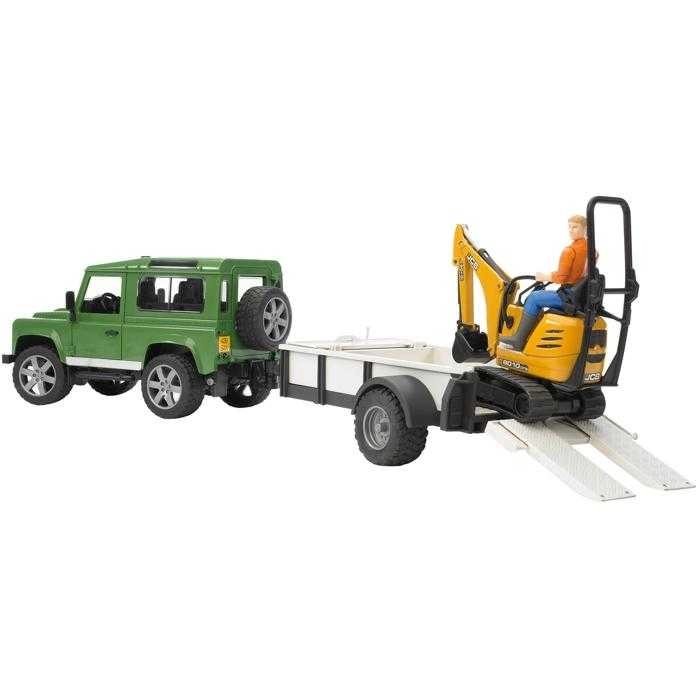 E-shop Herný set Bruder SUV a pásový minibager JCB s prívesom