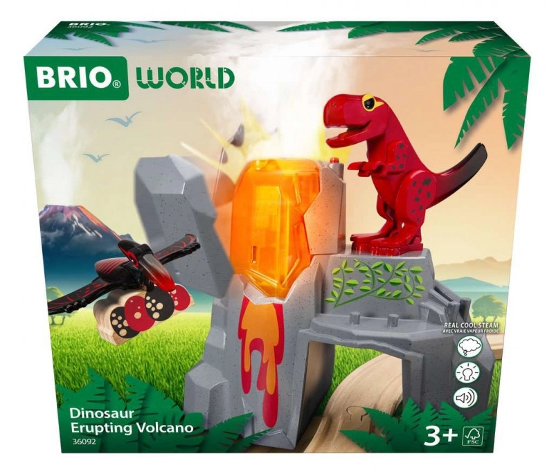 E-shop Brio 36092 Dinosauří soptící vulkán