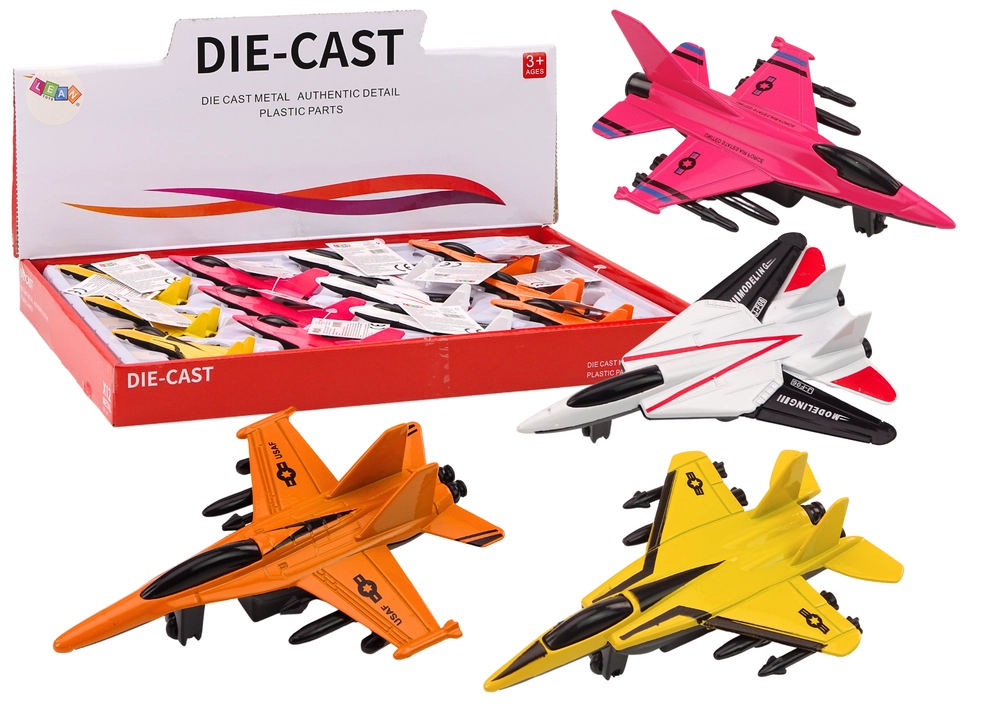 LEAN Toys Prúdová stíhačka s trecím pohonom, kov