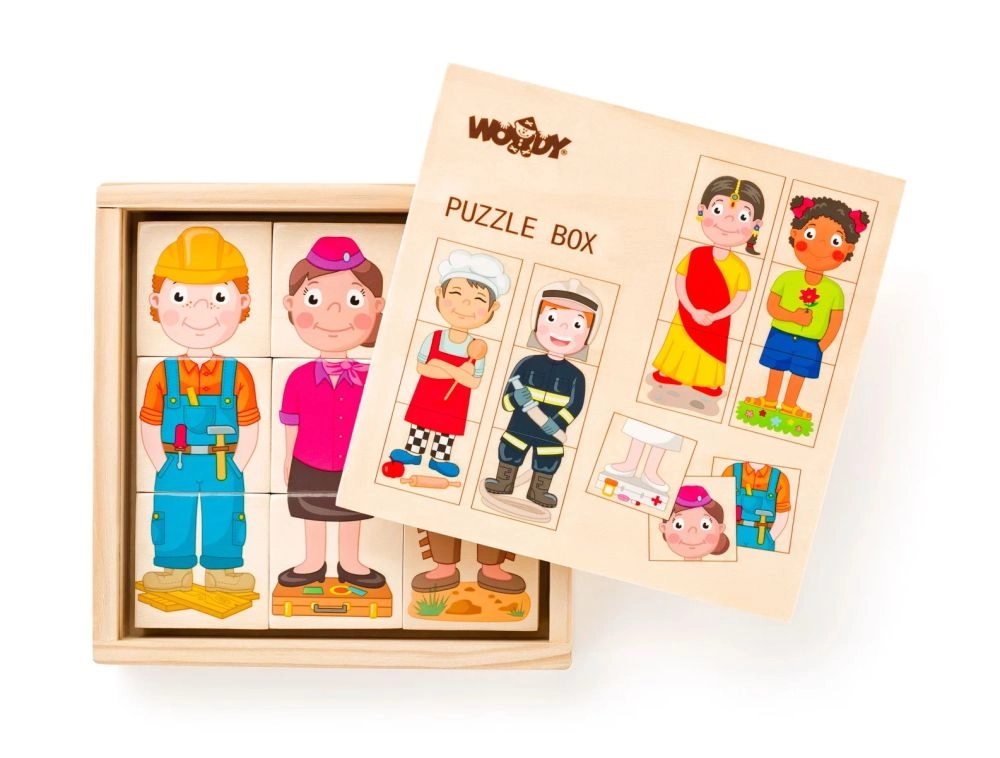 E-shop Woody 90329 puzzle Ľudia a povolania z celého sveta v krabičke