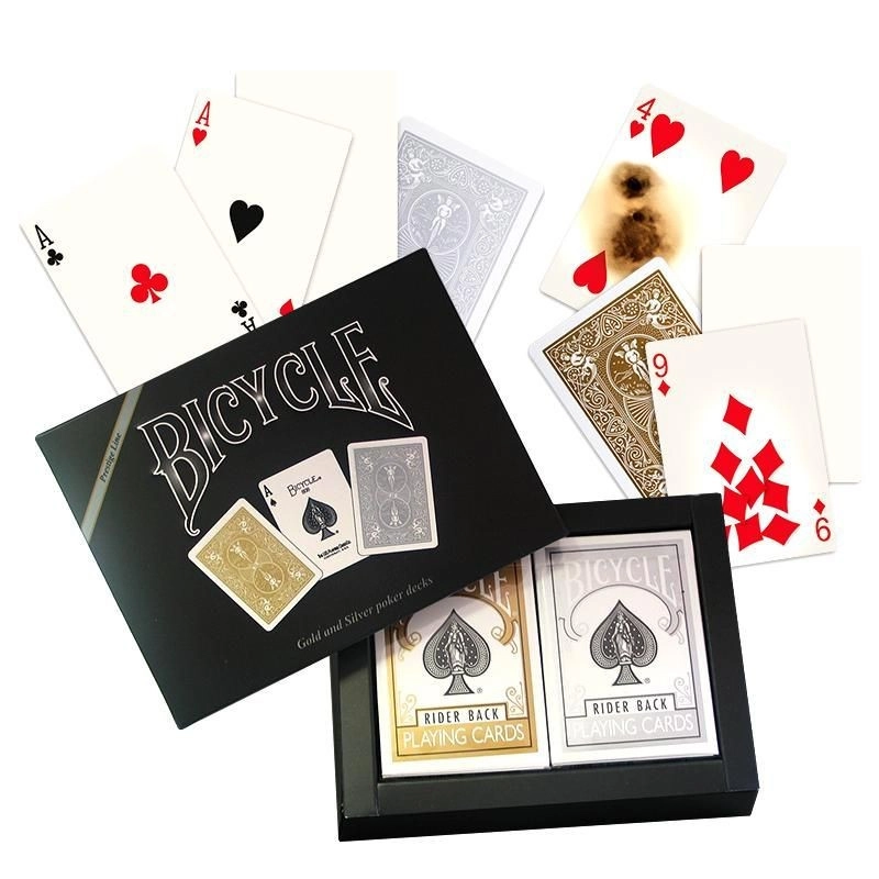 Bicycle Prestige – sada 2 pokerových kariet Gold & Silver