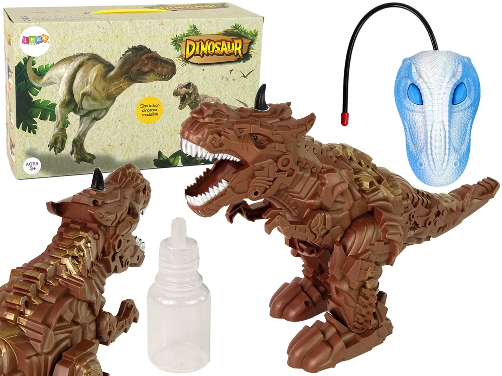 E-shop RC dinosaurus s parou, projektorom a zvukovými a svetelnými efektmi – hnedý