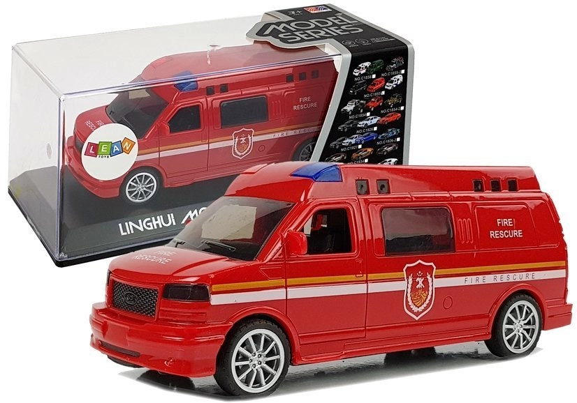 E-shop Lean Toys Hasičské vozidlá 3ks kovové, červené