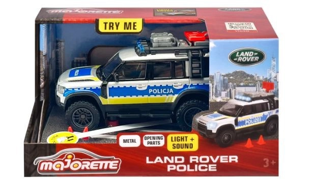 E-shop Majorette Autíčko policajné Land Rover Police so zvukom a svetlom 12,5 cm