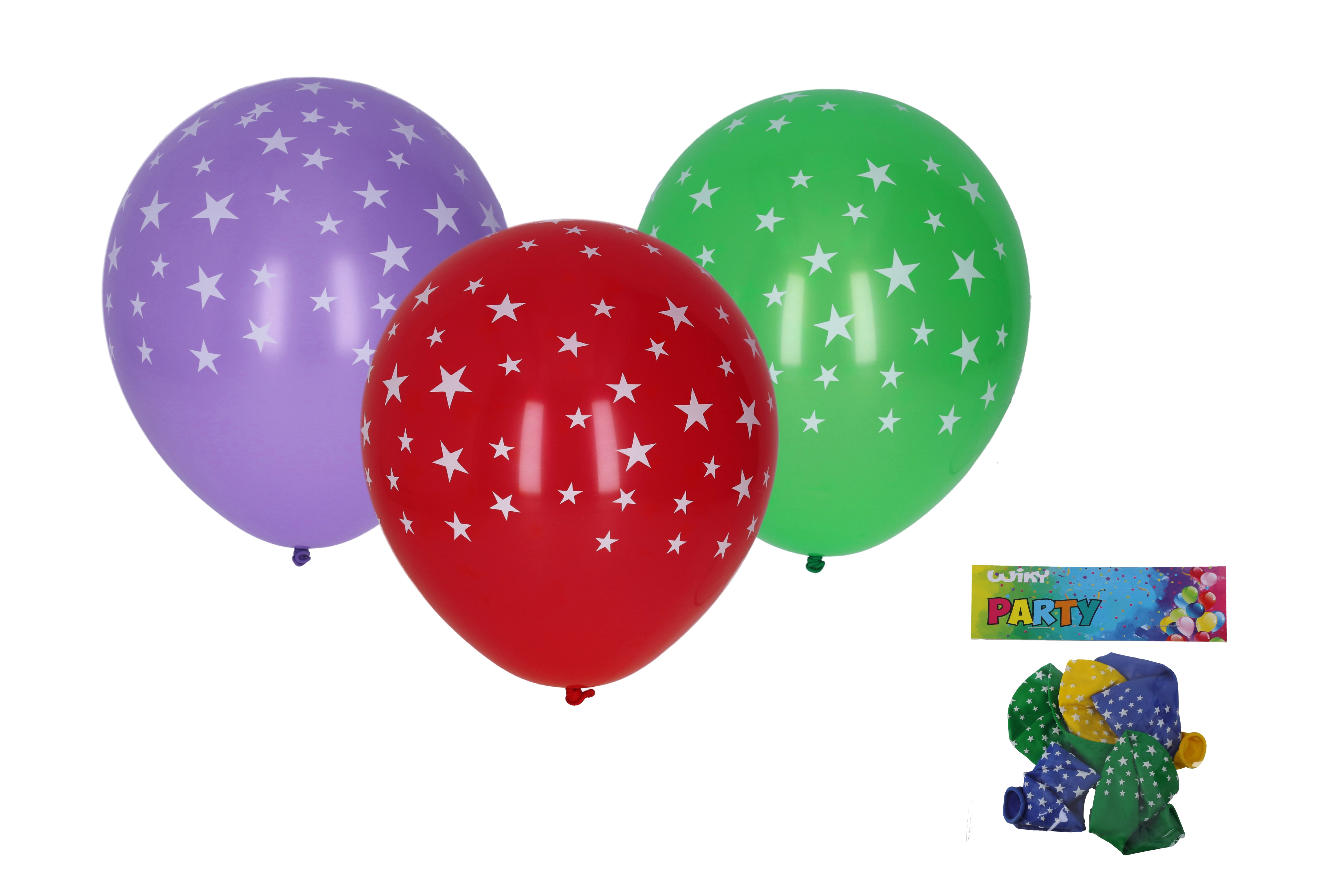 E-shop Wiky Balónik nafukovací 30cm sada potlač hviezdy WKW009922