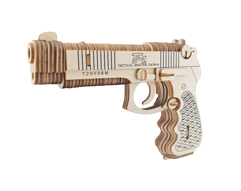 E-shop Woodcraft drevené 3D puzzle pištoľ M92F