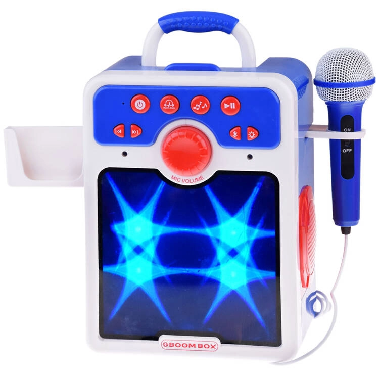 E-shop Boombox Hudobný reproduktor s mikrofónom modrý