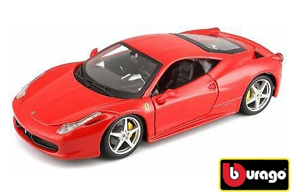E-shop Bburago Ferrari 458 Italia červená 1:24
