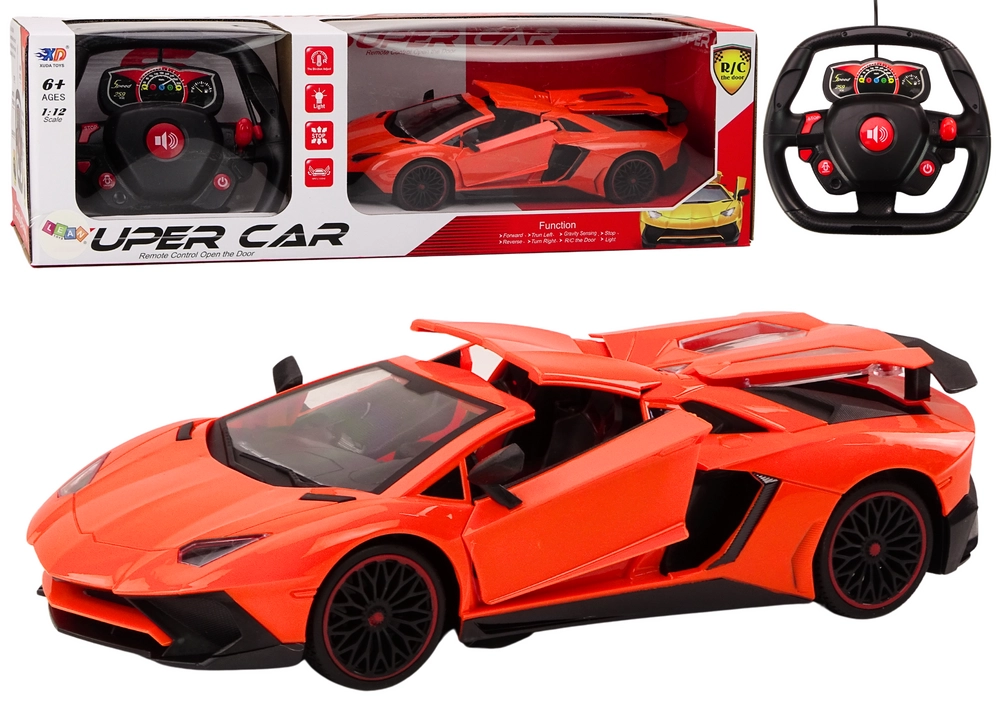 E-shop Závodné Auto RC s Otváracími Dverami 1:12 Oranžové