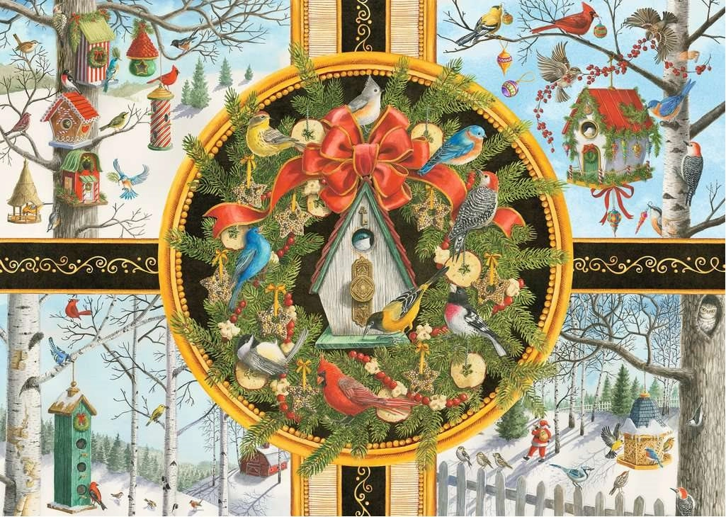 E-shop Puzzle Ravensburger Vianočné spevavé vtáctvo XXL 500 dielikov