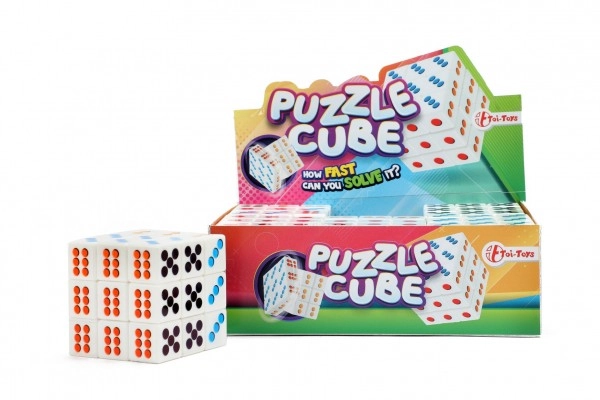 E-shop Kocka hlavolam 3x3x3 plast vo fólii 6x6x6cm 6ks v boxe