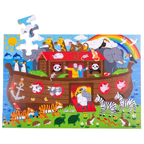 E-shop Bigjigs Toys Podlahové Noemova archa 48 dielov