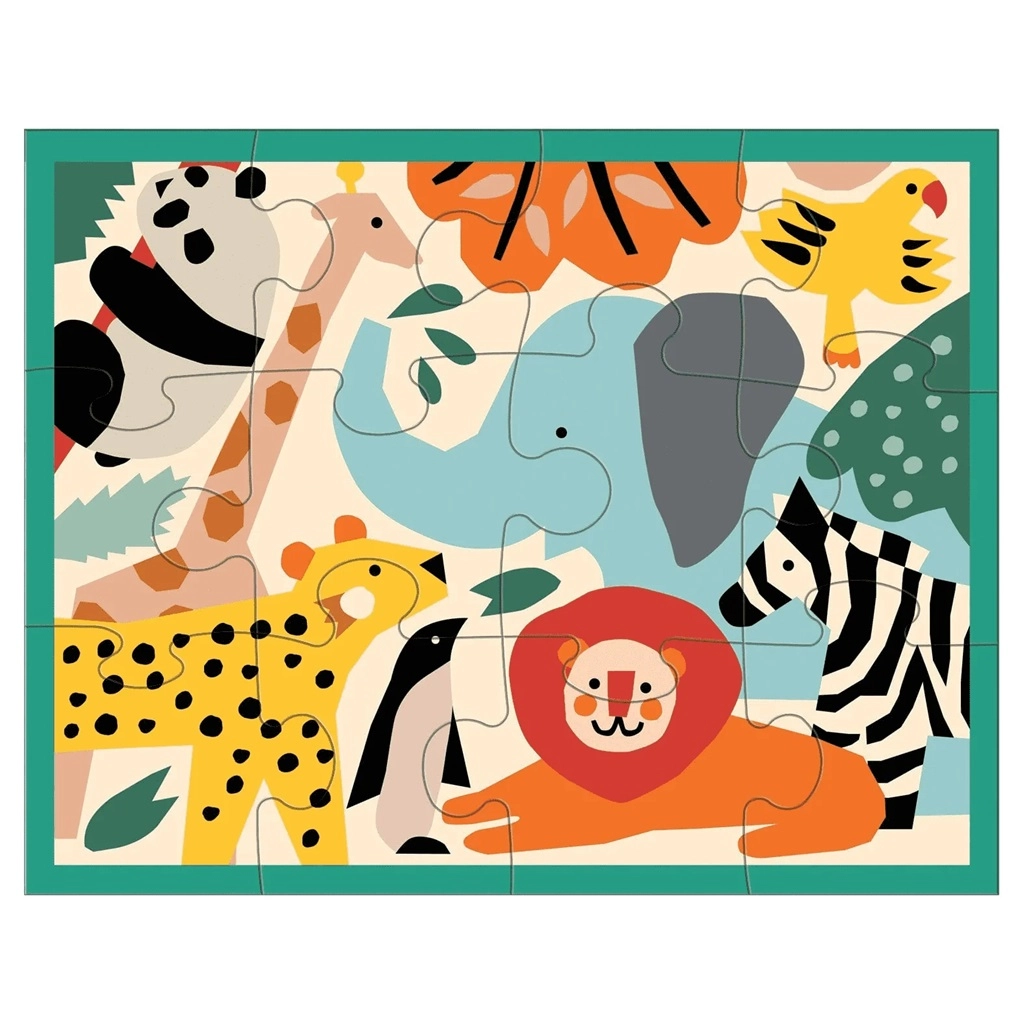 E-shop Mudpuppy puzzle zvieratká v zoo 12 dielikov