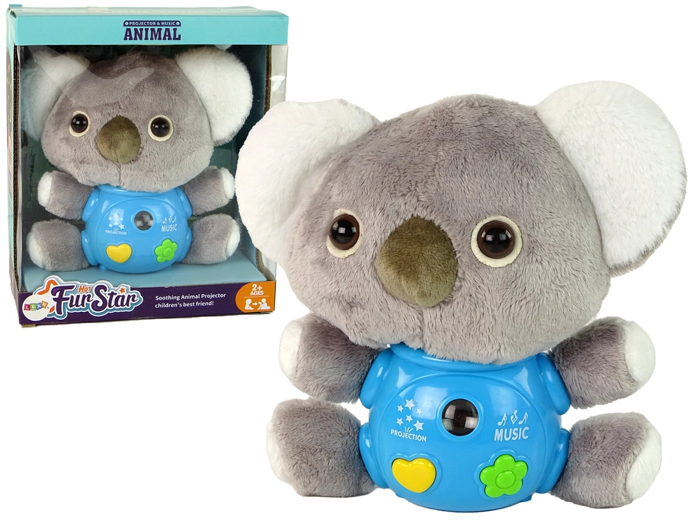 E-shop Hudobný interaktívny projektor koala sivá