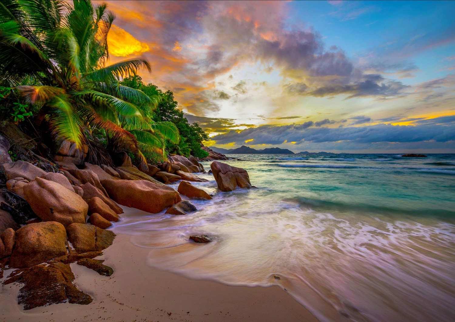 E-shop ENJOY Seychelské pláže při západu slunce 1000 dielov