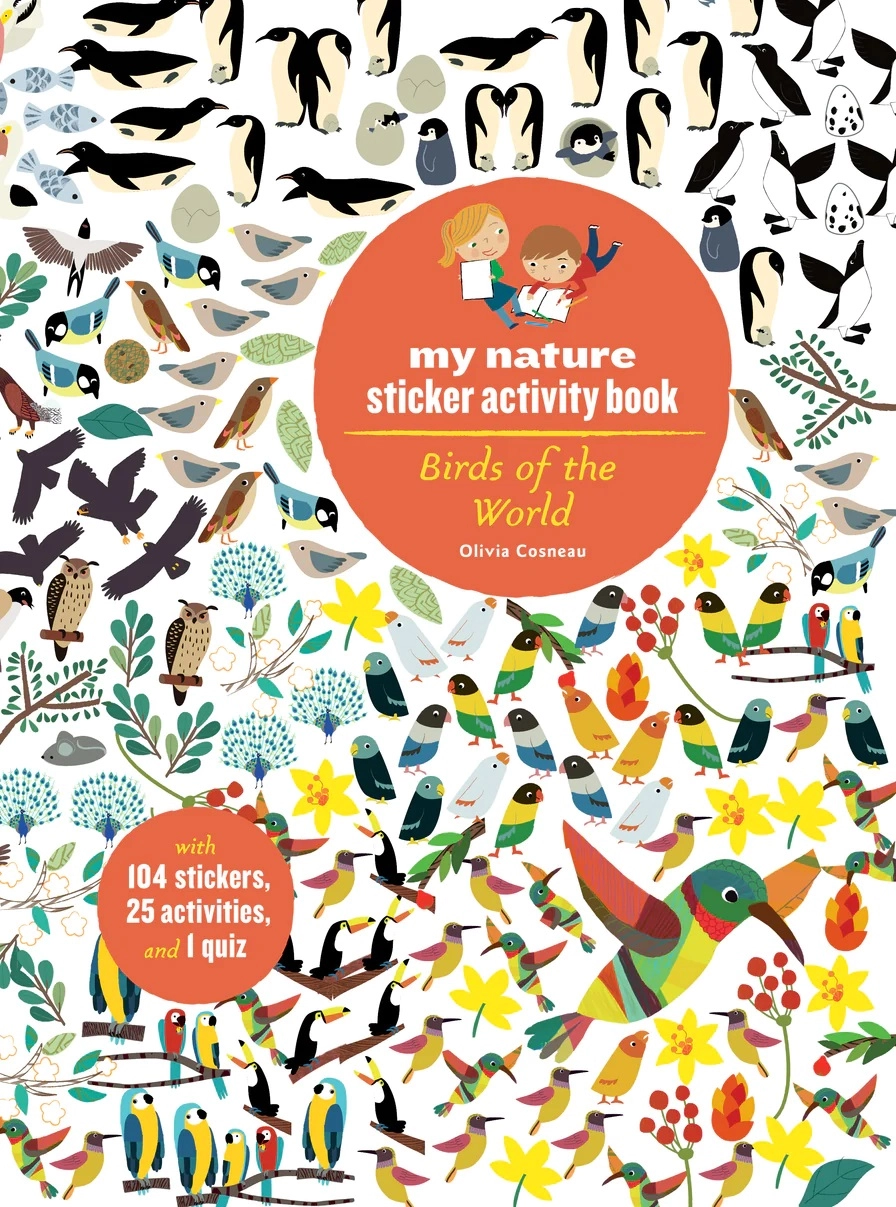 E-shop Chronicle Books Kniha aktivit se samolepkami my nature Ptáci světa